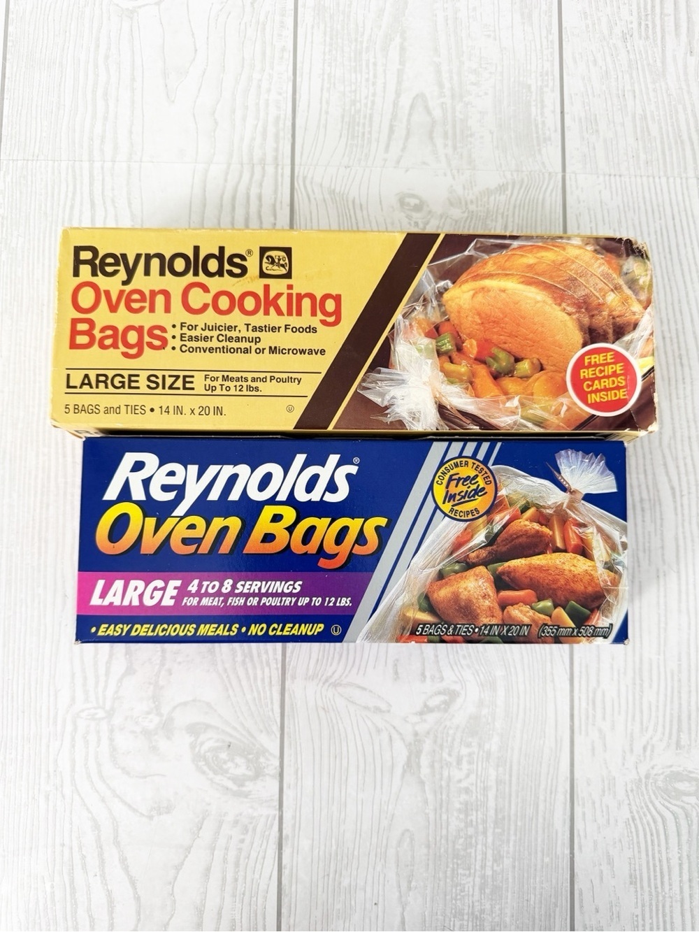 Vintage Reynolds Oven Cooking Bags 1988 2001 Bundle Lot Of Two